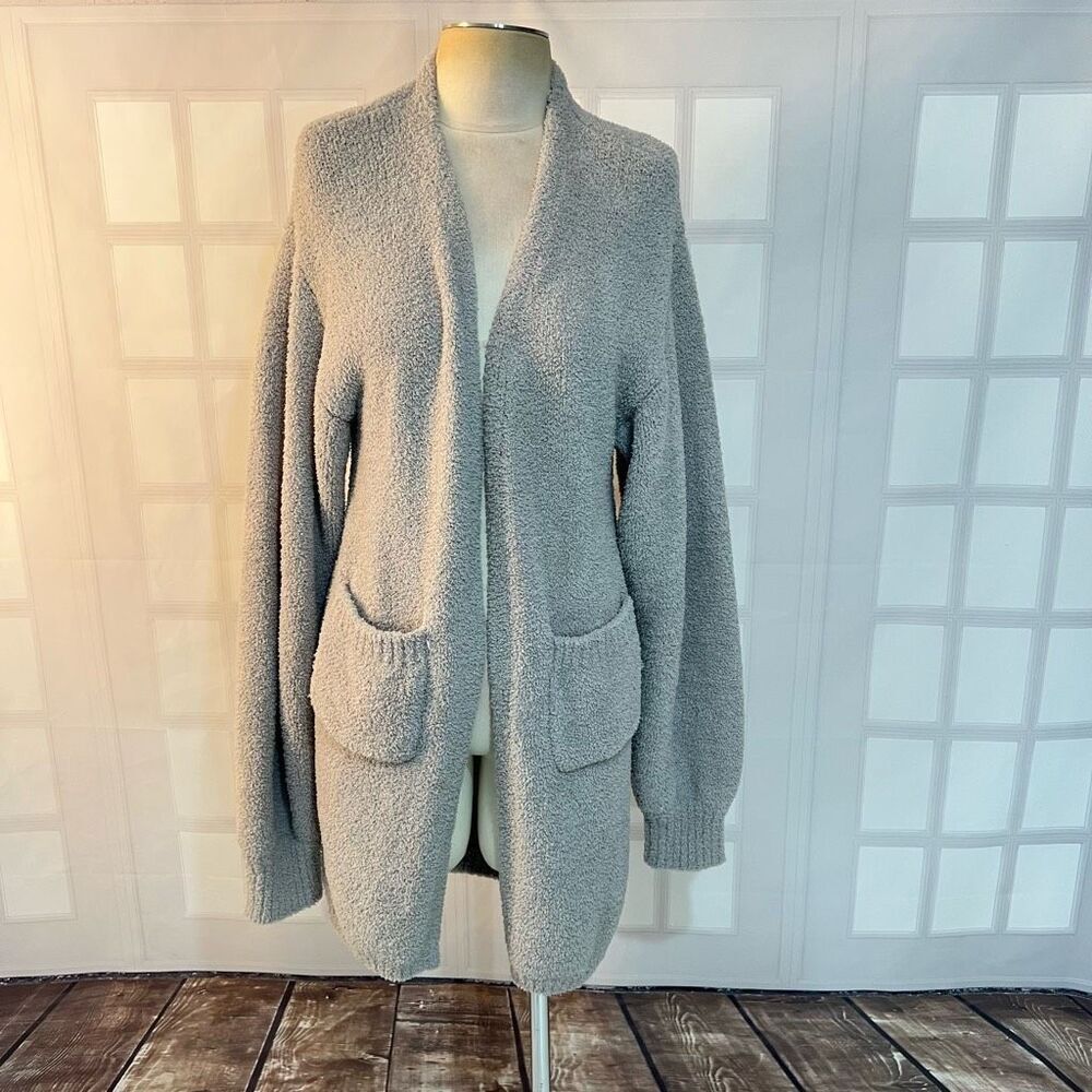 Maxxiii Collection Gray Long Knit Oversized Cardigan Sweater Size XL
